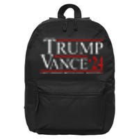 Trump Vance 2024 Not Friends With School Shooters Font & Back 16 in Basic Backpack