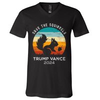 Trump Vance 2024 Save The Squirrels V-Neck T-Shirt