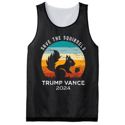 Trump Vance 2024 Save The Squirrels Mesh Reversible Basketball Jersey Tank