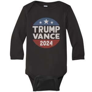 Trump Vance 2024 Donald Trump Jd Vance 2024 Pro Trump 2024 Baby Long Sleeve Bodysuit