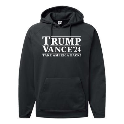 Trump Vance 2024 Take America Back President Vp Election Performance Fleece Hoodie