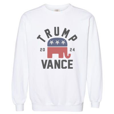 Trump Vance 2024 President Trump Supporter Re Election Garment-Dyed Sweatshirt