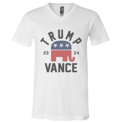 Trump Vance 2024 President Trump Supporter Re Election V-Neck T-Shirt