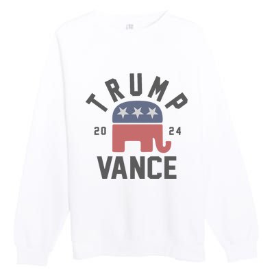 Trump Vance 2024 President Trump Supporter Re Election Premium Crewneck Sweatshirt