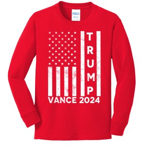 Trump Vance 2024 Kids Long Sleeve Shirt