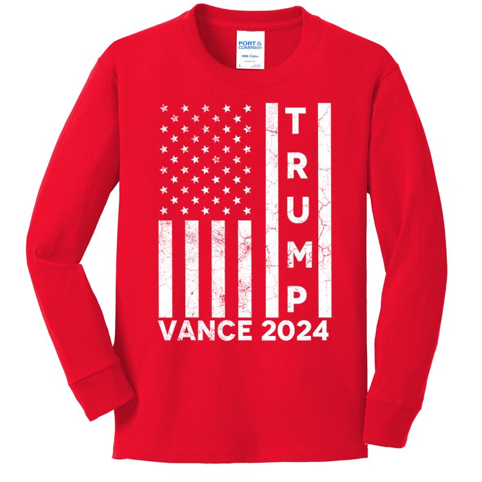 Trump Vance 2024 Kids Long Sleeve Shirt