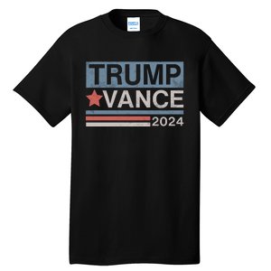 Trump Vance 2024 Retro Stripe Trump Jd Vance Tall T-Shirt