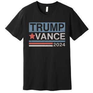 Trump Vance 2024 Retro Stripe Trump Jd Vance Premium T-Shirt