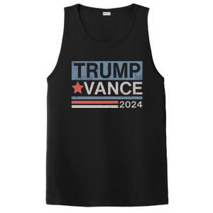 Trump Vance 2024 Retro Stripe Trump Jd Vance PosiCharge Competitor Tank