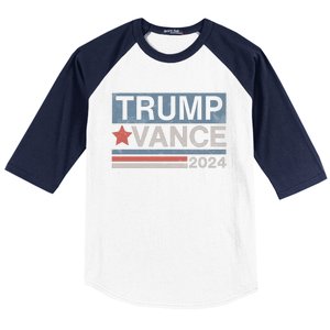 Trump Vance 2024 Retro Stripe Trump Jd Vance Baseball Sleeve Shirt