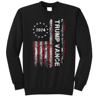 Trump Vance 2024 Us Flag Vintage Election President 2024 Sweatshirt