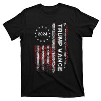 Trump Vance 2024 Us Flag Vintage Election President 2024 T-Shirt