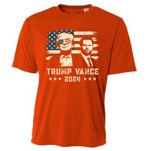 Trump Vance 2024 Flag Patriotic Republican 45 47 Trump Vance Great Gift Cooling Performance Crew T-Shirt