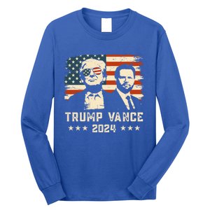 Trump Vance 2024 Flag Patriotic Republican 45 47 Trump Vance Great Gift Long Sleeve Shirt