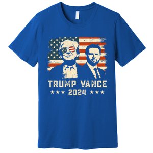 Trump Vance 2024 Flag Patriotic Republican 45 47 Trump Vance Great Gift Premium T-Shirt