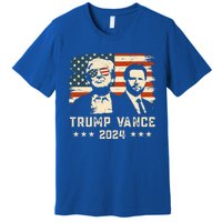 Trump Vance 2024 Flag Patriotic Republican 45 47 Trump Vance Great Gift Premium T-Shirt