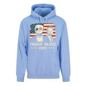 Trump Vance 2024 Flag Patriotic Republican 45 47 Trump Vance Great Gift Unisex Surf Hoodie