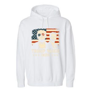 Trump Vance 2024 Flag Patriotic Republican 45 47 Trump Vance Great Gift Garment-Dyed Fleece Hoodie