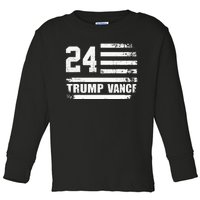 Trump Vance 2024 Donald Trump 2024 President J.D. Vance Jd Toddler Long Sleeve Shirt