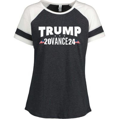 Trump Vance 2024 Election 2024 Enza Ladies Jersey Colorblock Tee