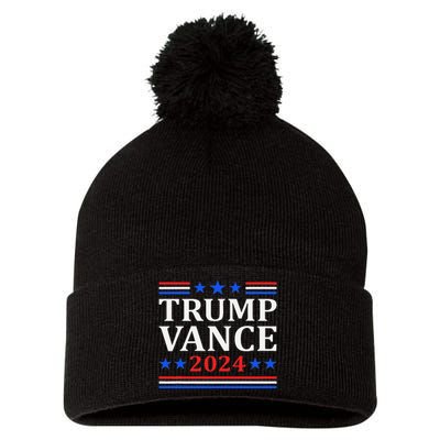 Trump Vance 2024 President And Vp Election Pom Pom 12in Knit Beanie