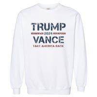 Trump Vance 2024 Take America Back Usa Vintage Garment-Dyed Sweatshirt