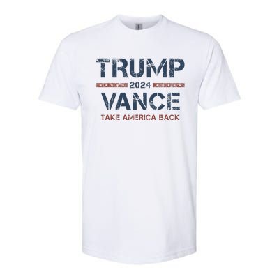 Trump Vance 2024 Take America Back Usa Vintage Softstyle CVC T-Shirt