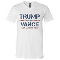 Trump Vance 2024 Take America Back Usa Vintage V-Neck T-Shirt