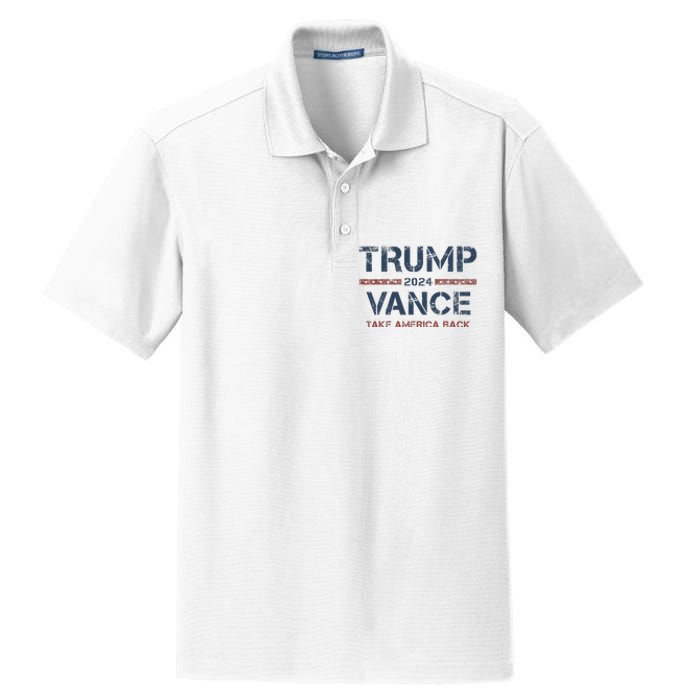 Trump Vance 2024 Take America Back Usa Vintage Dry Zone Grid Polo