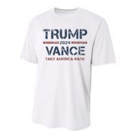 Trump Vance 2024 Take America Back Usa Vintage Performance Sprint T-Shirt