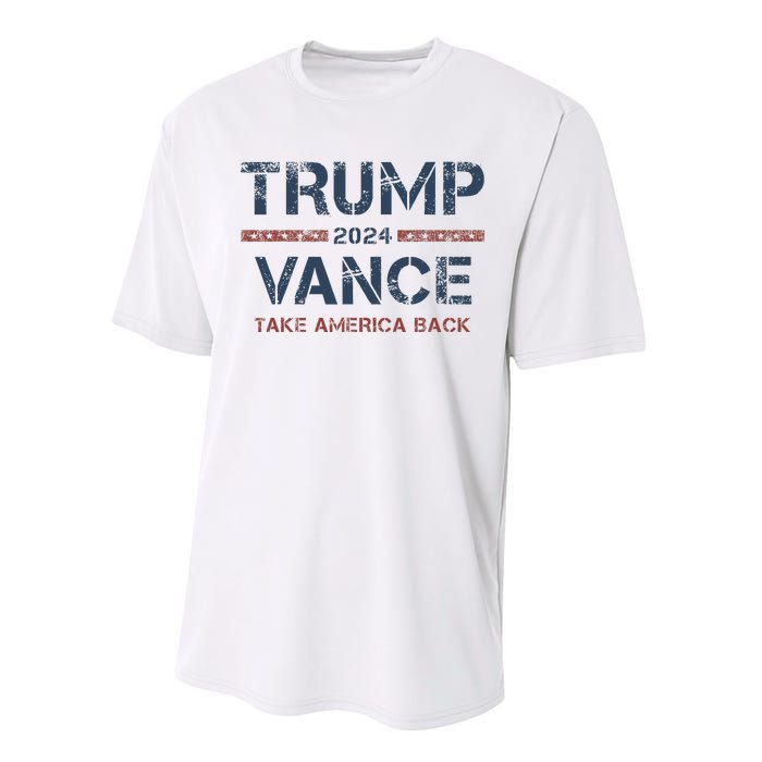 Trump Vance 2024 Take America Back Usa Vintage Performance Sprint T-Shirt