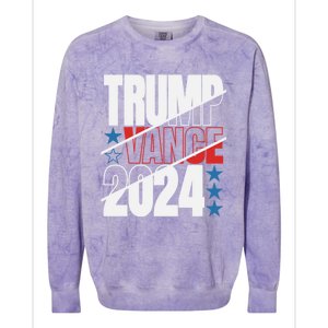 Trump Vance 2024 For President Usa Election Patriotic Meaningful Gift Colorblast Crewneck Sweatshirt