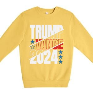 Trump Vance 2024 For President Usa Election Patriotic Meaningful Gift Premium Crewneck Sweatshirt