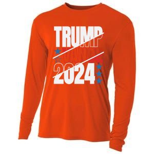 Trump Vance 2024 For President Usa Election Patriotic Meaningful Gift Cooling Performance Long Sleeve Crew