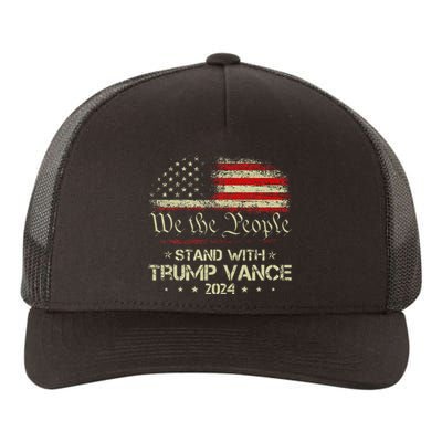 Trump Vance 2024 Vote Trump Retro Vintage Usa Flag Style Yupoong Adult 5-Panel Trucker Hat