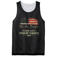 Trump Vance 2024 Vote Trump Retro Vintage Usa Flag Style Mesh Reversible Basketball Jersey Tank