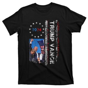 Trump Vance 2024 Retro Stripe Trump Jd Vance T-Shirt