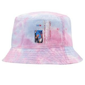 Trump Vance 2024 Retro Stripe Trump Jd Vance Tie-Dyed Bucket Hat