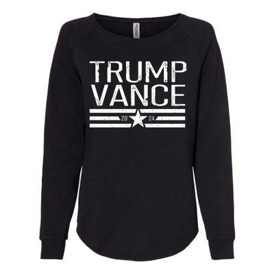 Trump Vance 2024 Star Vintage Womens California Wash Sweatshirt