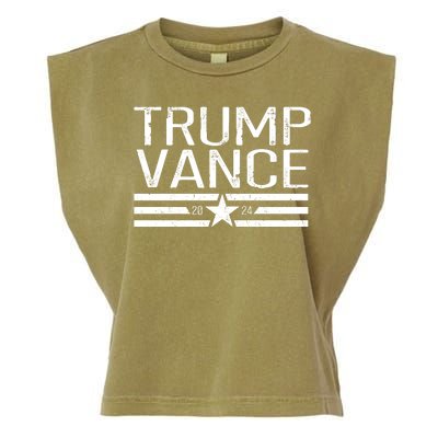 Trump Vance 2024 Star Vintage Garment-Dyed Women's Muscle Tee