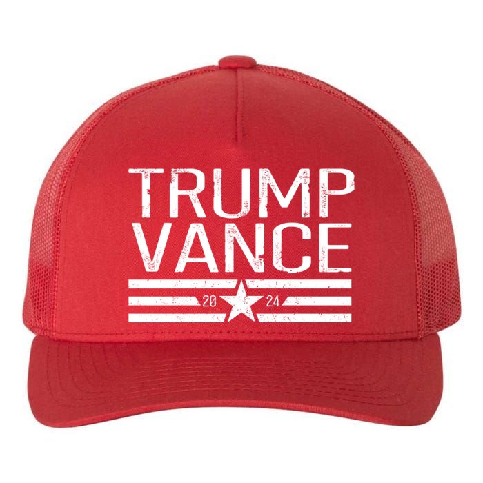 Trump Vance 2024 Star Vintage Yupoong Adult 5-Panel Trucker Hat