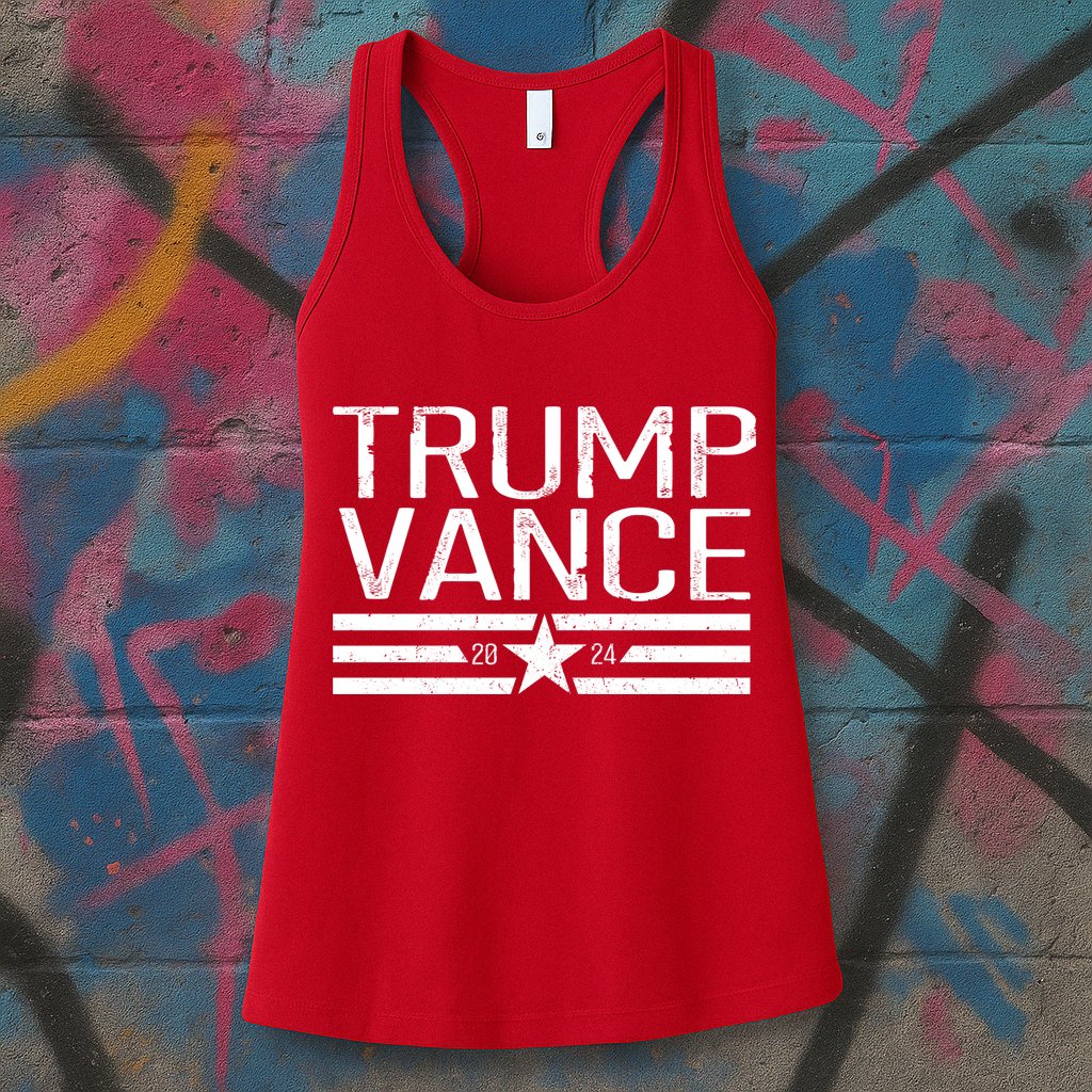Trump Vance 2024 Star Vintage Womens Tank Top