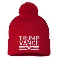 Trump Vance 2024 Star Vintage Pom Pom 12in Knit Beanie