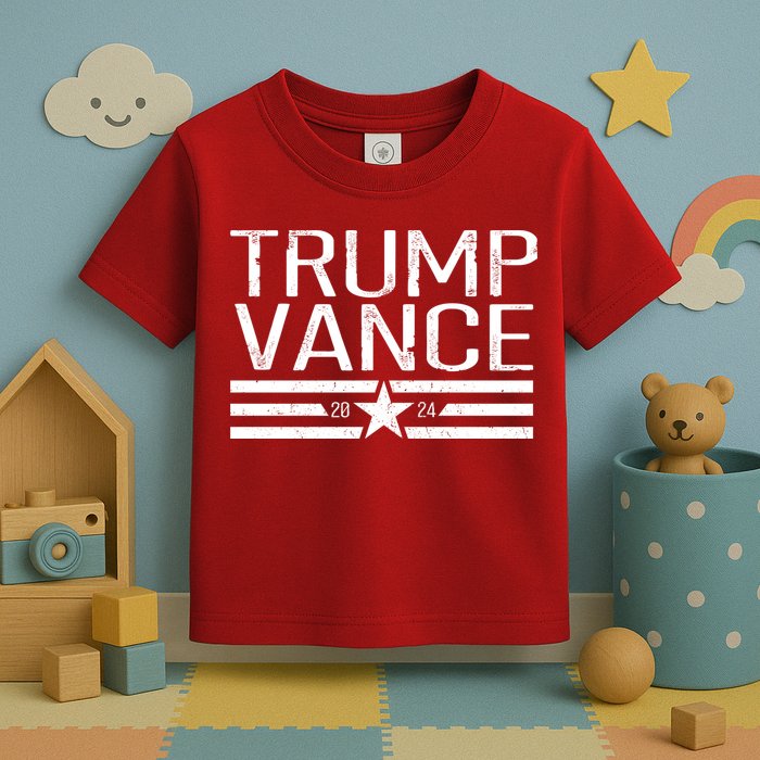 Trump Vance 2024 Star Vintage Toddler T-Shirt