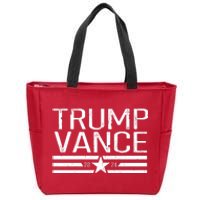 Trump Vance 2024 Star Vintage Zip Tote Bag