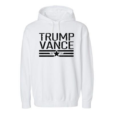 Trump Vance 2024 Star Vintage Garment-Dyed Fleece Hoodie