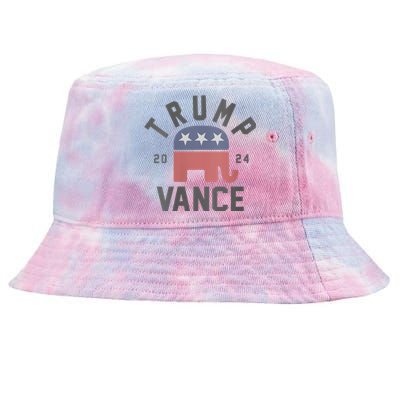 Trump Vance 2024 President Trump Supporter Re Election Tie-Dyed Bucket Hat