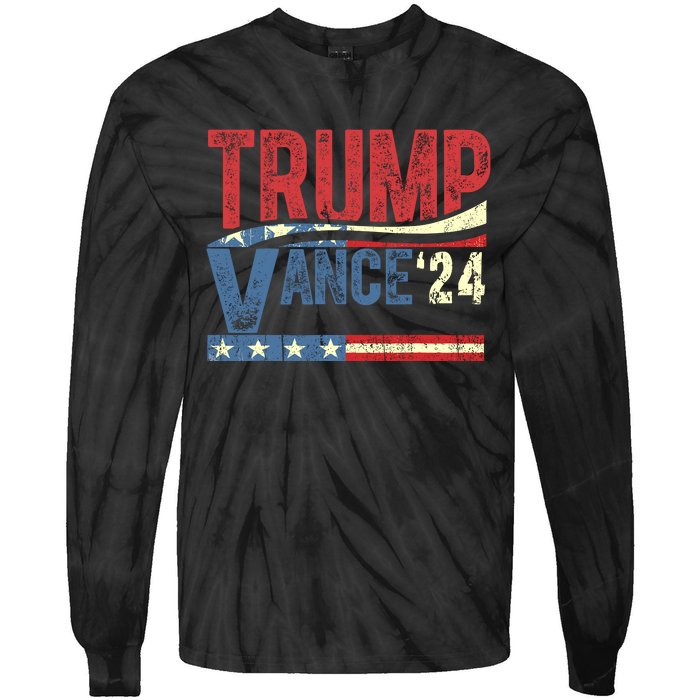 Trump Vance 2024 Funny Election Tie-Dye Long Sleeve Shirt