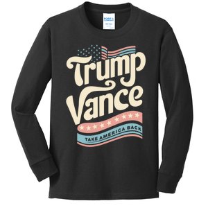 Trump Vance 2024 Kids Long Sleeve Shirt