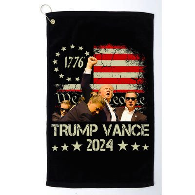 Trump Vance 2024 President Trump Supporter Reelection Platinum Collection Golf Towel